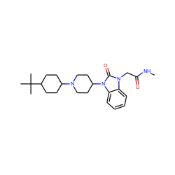 CNC(=O)Cn1c(=O)n(C2CCN(C3CCC(C(C)(C)C)CC3)CC2)c2ccccc21 ZINC000049112163