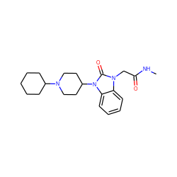 CNC(=O)Cn1c(=O)n(C2CCN(C3CCCCC3)CC2)c2ccccc21 ZINC000049033494