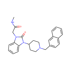 CNC(=O)Cn1c(=O)n(C2CCN(Cc3ccc4ccccc4c3)CC2)c2ccccc21 ZINC000049021793