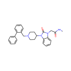 CNC(=O)Cn1c(=O)n(C2CCN(Cc3ccccc3-c3ccccc3)CC2)c2ccccc21 ZINC000049110807