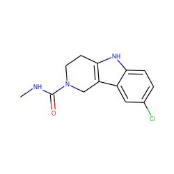 CNC(=O)N1CCc2[nH]c3ccc(Cl)cc3c2C1 ZINC000048646276