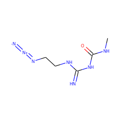 CNC(=O)NC(=N)NCCN=[N+]=[N-] ZINC000473114724