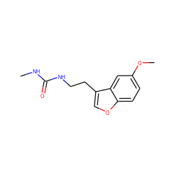 CNC(=O)NCCc1coc2ccc(OC)cc12 ZINC000013781746