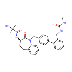 CNC(=O)NCc1ccccc1-c1ccc(CN2C(=O)[C@H](NC(=O)C(C)(C)N)CCc3ccccc32)cc1 ZINC000004383765