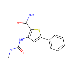 CNC(=O)Nc1cc(-c2ccccc2)sc1C(N)=O ZINC000013686726