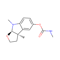 CNC(=O)Oc1ccc2c(c1)[C@@]1(C)CCO[C@H]1N2C ZINC000000898222