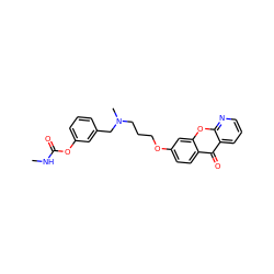 CNC(=O)Oc1cccc(CN(C)CCCOc2ccc3c(=O)c4cccnc4oc3c2)c1 ZINC000013781327