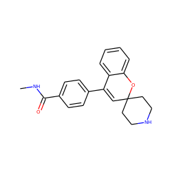 CNC(=O)c1ccc(C2=CC3(CCNCC3)Oc3ccccc32)cc1 ZINC000042989829