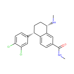 CNC(=O)c1ccc2c(c1)[C@@H](NC)CC[C@H]2c1ccc(Cl)c(Cl)c1 ZINC000028571484