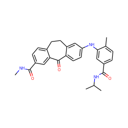 CNC(=O)c1ccc2c(c1)C(=O)c1ccc(Nc3cc(C(=O)NC(C)C)ccc3C)cc1CC2 ZINC001772570839