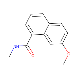 CNC(=O)c1cccc2ccc(OC)cc12 ZINC000013781822