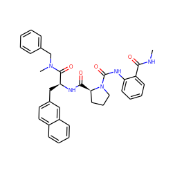 CNC(=O)c1ccccc1NC(=O)N1CCC[C@H]1C(=O)N[C@@H](Cc1ccc2ccccc2c1)C(=O)N(C)Cc1ccccc1 ZINC000026954118