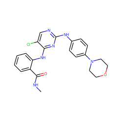 CNC(=O)c1ccccc1Nc1nc(Nc2ccc(N3CCOCC3)cc2)ncc1Cl ZINC000045227278