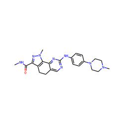 CNC(=O)c1nn(C)c2c1CCc1cnc(Nc3ccc(N4CCN(C)CC4)cc3)nc1-2 ZINC000053099204
