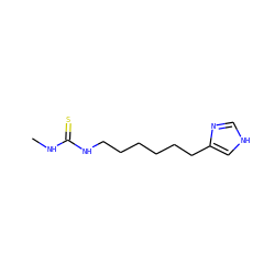 CNC(=S)NCCCCCCc1c[nH]cn1 ZINC000013741814