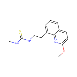 CNC(=S)NCCc1cccc2ccc(OC)nc12 ZINC001772645994