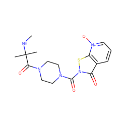 CNC(C)(C)C(=O)N1CCN(C(=O)n2sc3c(ccc[n+]3[O-])c2=O)CC1 ZINC001772606118