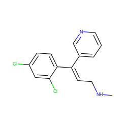 CNC/C=C(\c1cccnc1)c1ccc(Cl)cc1Cl ZINC000029315237