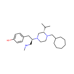 CNC[C@@H](Cc1ccc(O)cc1)N1CCN(CC2CCCCCC2)[C@@H](C(C)C)C1 ZINC000045284138