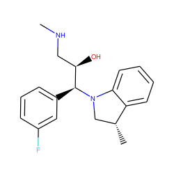 CNC[C@@H](O)[C@H](c1cccc(F)c1)N1C[C@@H](C)c2ccccc21 ZINC000045369881