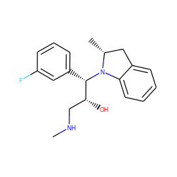 CNC[C@@H](O)[C@H](c1cccc(F)c1)N1c2ccccc2C[C@H]1C ZINC000038219842