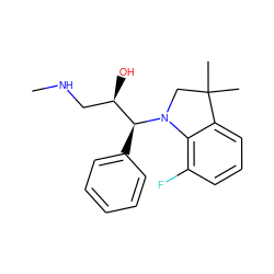 CNC[C@@H](O)[C@H](c1ccccc1)N1CC(C)(C)c2cccc(F)c21 ZINC000013985198