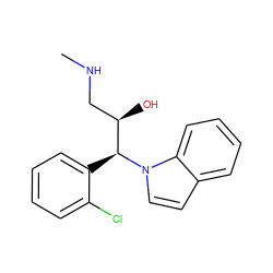 CNC[C@@H](O)[C@H](c1ccccc1Cl)n1ccc2ccccc21 ZINC000038248101