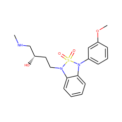 CNC[C@@H](O)CCN1c2ccccc2N(c2cccc(OC)c2)S1(=O)=O ZINC000049036921