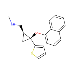 CNC[C@@H]1C[C@@]1(Oc1cccc2ccccc12)c1cccs1 ZINC000042967024