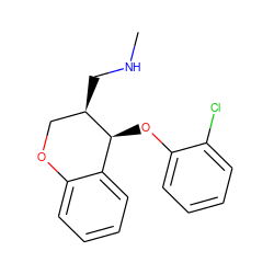 CNC[C@@H]1COc2ccccc2[C@@H]1Oc1ccccc1Cl ZINC000040424413
