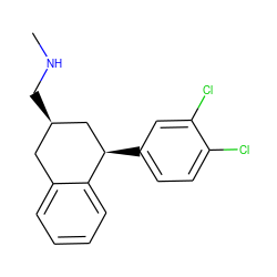 CNC[C@@H]1Cc2ccccc2[C@H](c2ccc(Cl)c(Cl)c2)C1 ZINC000066100526