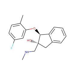 CNC[C@]1(O)Cc2ccccc2[C@@H]1Oc1cc(F)ccc1C ZINC000040874127