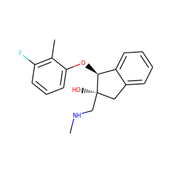 CNC[C@]1(O)Cc2ccccc2[C@@H]1Oc1cccc(F)c1C ZINC000040865460