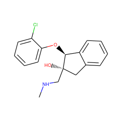 CNC[C@]1(O)Cc2ccccc2[C@@H]1Oc1ccccc1Cl ZINC000040829429