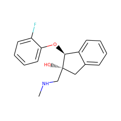 CNC[C@]1(O)Cc2ccccc2[C@@H]1Oc1ccccc1F ZINC000040848334