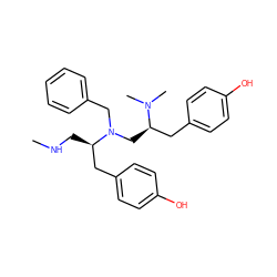 CNC[C@H](Cc1ccc(O)cc1)N(Cc1ccccc1)C[C@H](Cc1ccc(O)cc1)N(C)C ZINC000036216336