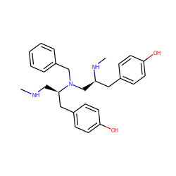 CNC[C@H](Cc1ccc(O)cc1)N(Cc1ccccc1)C[C@H](Cc1ccc(O)cc1)NC ZINC000036216334