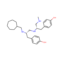 CNC[C@H](Cc1ccc(O)cc1)NC[C@H](Cc1ccc(O)cc1)NCC1CCCCCC1 ZINC000045290816