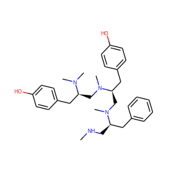 CNC[C@H](Cc1ccccc1)N(C)C[C@H](Cc1ccc(O)cc1)N(C)C[C@@H](Cc1ccc(O)cc1)N(C)C ZINC000036216348