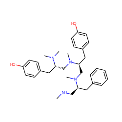 CNC[C@H](Cc1ccccc1)N(C)C[C@H](Cc1ccc(O)cc1)N(C)C[C@H](Cc1ccc(O)cc1)N(C)C ZINC000036216344
