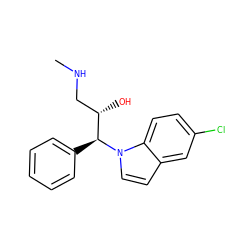 CNC[C@H](O)[C@H](c1ccccc1)n1ccc2cc(Cl)ccc21 ZINC000034593844