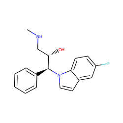 CNC[C@H](O)[C@H](c1ccccc1)n1ccc2cc(F)ccc21 ZINC000038207433