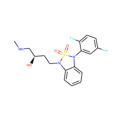 CNC[C@H](O)CCN1c2ccccc2N(c2cc(F)ccc2F)S1(=O)=O ZINC000049036191