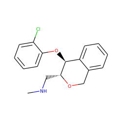 CNC[C@H]1OCc2ccccc2[C@@H]1Oc1ccccc1Cl ZINC000040957784