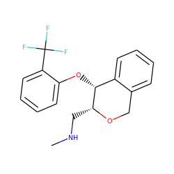 CNC[C@H]1OCc2ccccc2[C@H]1Oc1ccccc1C(F)(F)F ZINC000040973909
