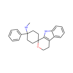 CNC1(c2ccccc2)CCC2(CC1)OCCc1c2[nH]c2ccccc12 ZINC000003950147