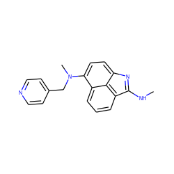 CNC1=Nc2ccc(N(C)Cc3ccncc3)c3cccc1c23 ZINC000013741455