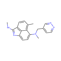 CNC1=Nc2ccc(N(C)Cc3ccnnc3)c3c(C)ccc1c23 ZINC000013741461