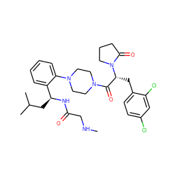 CNCC(=O)N[C@@H](CC(C)C)c1ccccc1N1CCN(C(=O)[C@@H](Cc2ccc(Cl)cc2Cl)N2CCCC2=O)CC1 ZINC000028823917