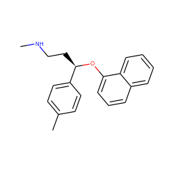 CNCC[C@@H](Oc1cccc2ccccc12)c1ccc(C)cc1 ZINC000013588076